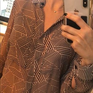 Theory silk button down